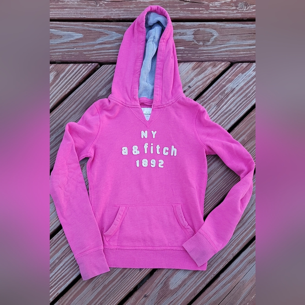 Abercrombie and Fitch Pink Hoodie pink Sweat Youth L Y2K